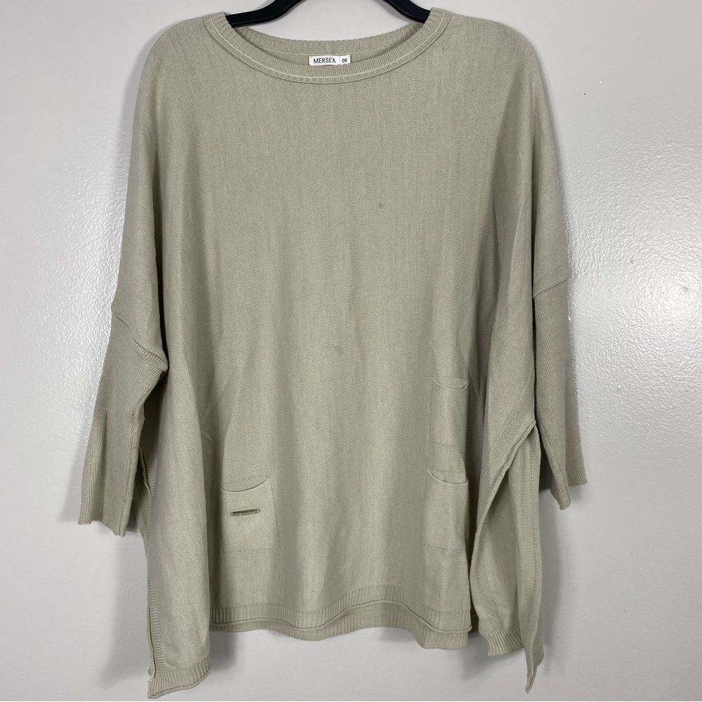 Mersea Catalina sweater in sand One size - Picture 2 of 12